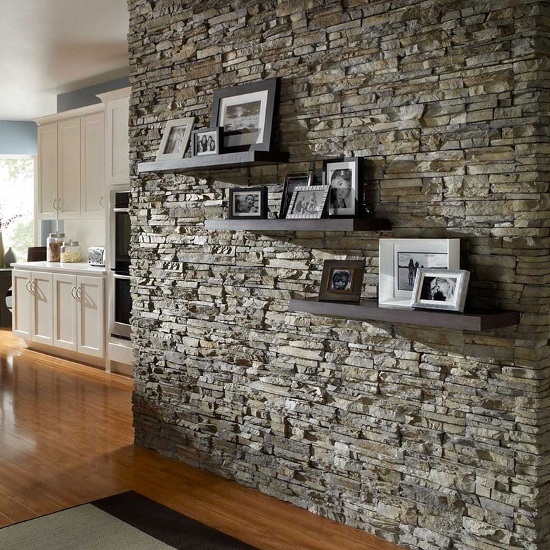 Nantucket Stacked Stone Eldorado, Stacked Stone Wall Tile Installation
