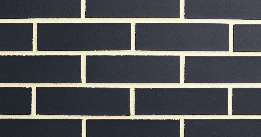 glen-gery black klaycoat brick with white mortar or grout from i-xl building products